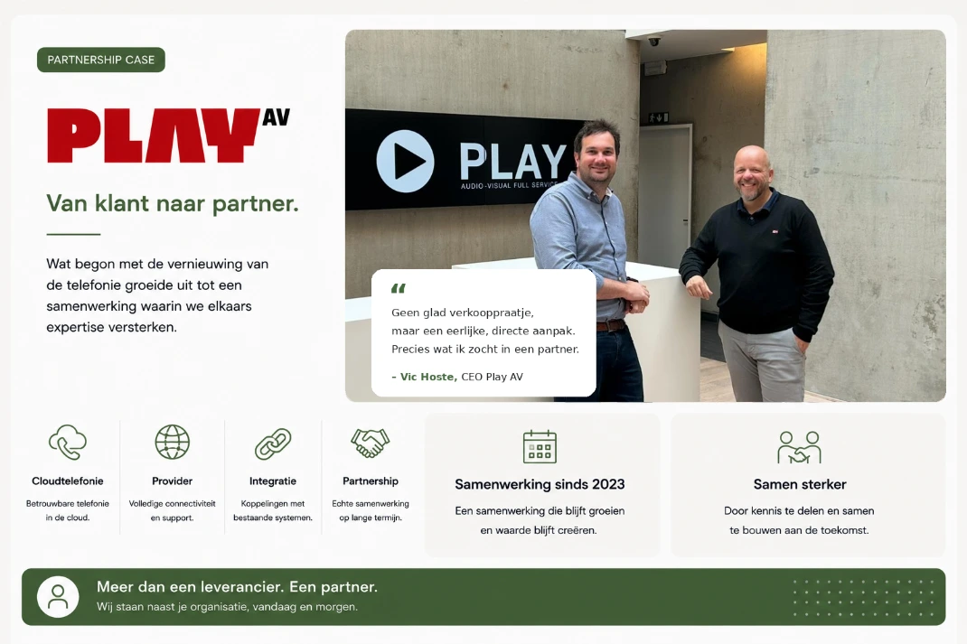 Telefonie en communicatie project van LinkEdge bij Play AV